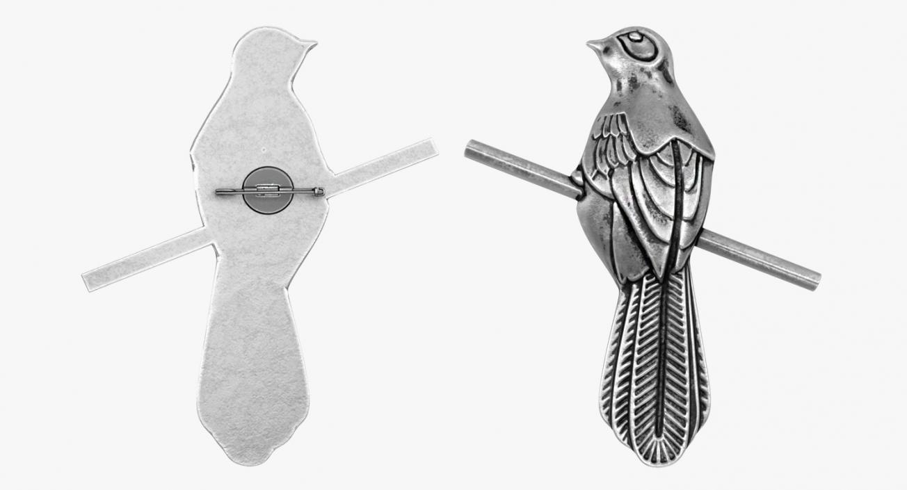 3D model Silvery Mockingbird Badge