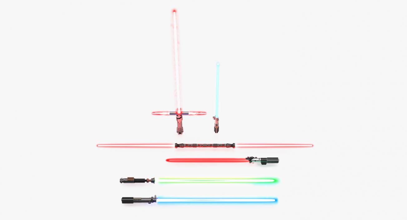 3D Star Wars Weapons Collection model