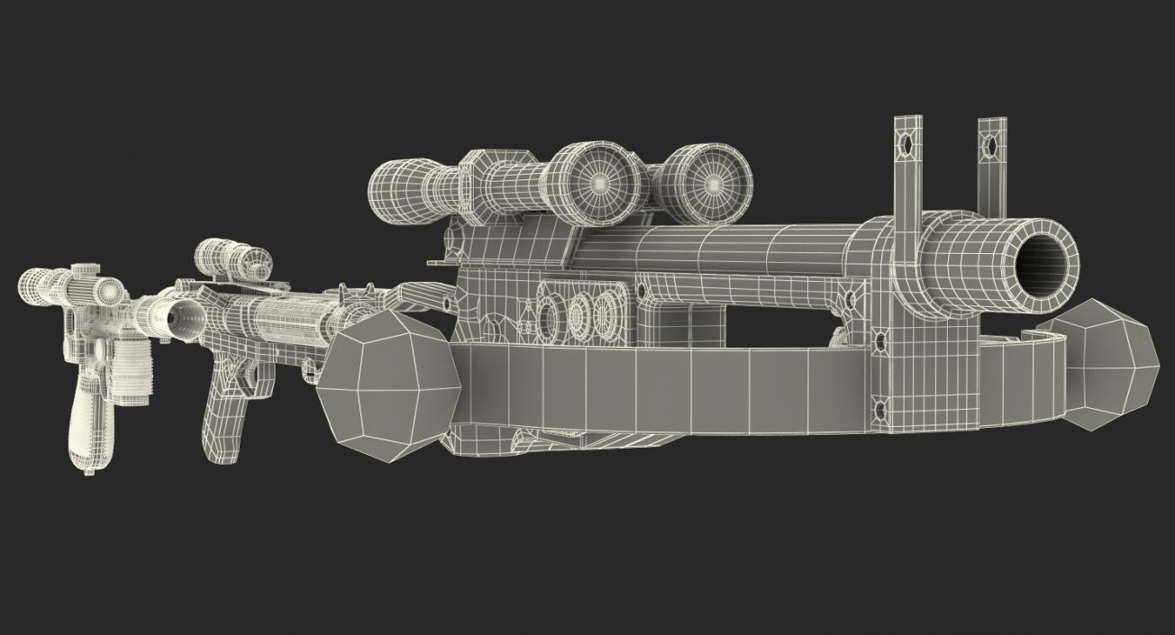 3D Star Wars Weapons Collection model