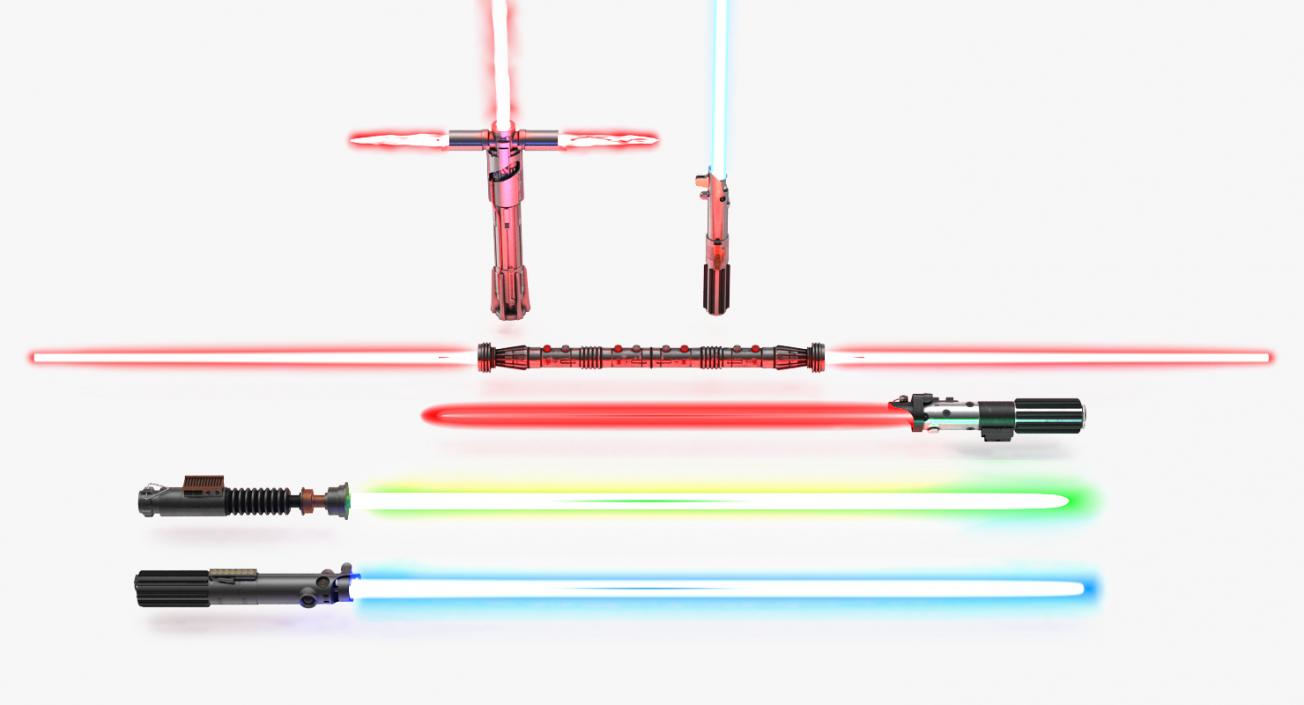 3D Star Wars Weapons Collection model