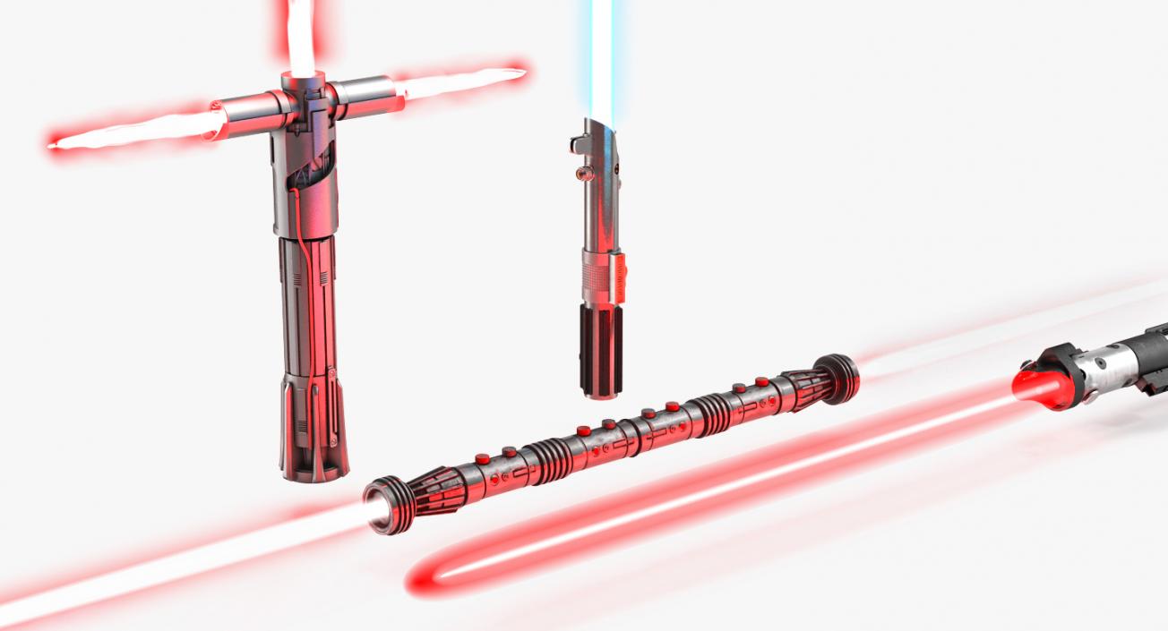 3D Star Wars Weapons Collection model