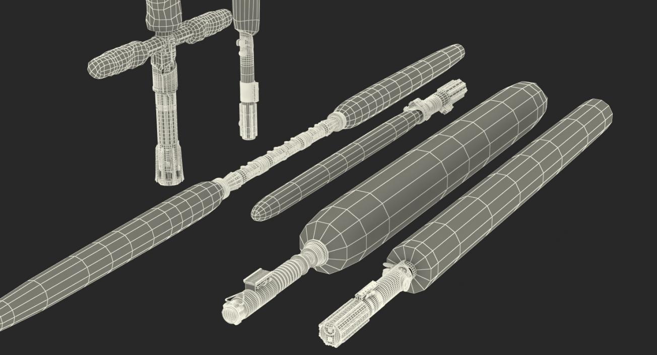 3D Star Wars Weapons Collection model