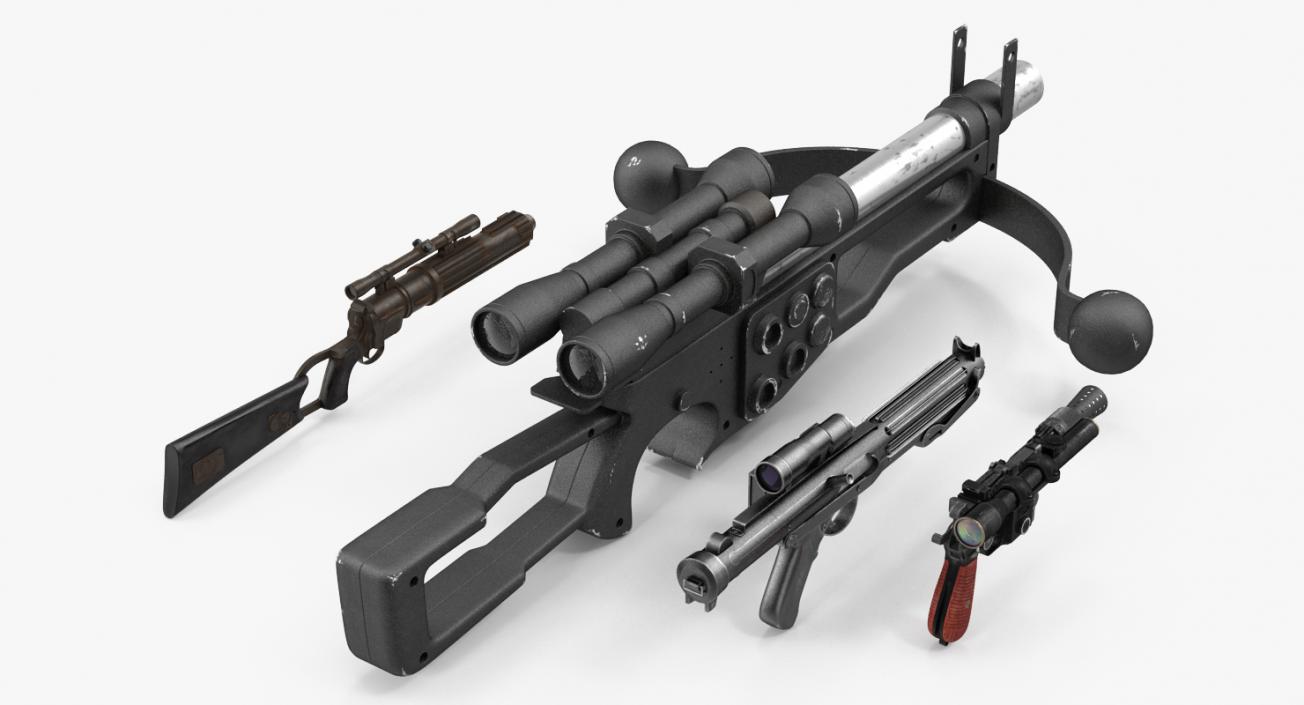 3D Star Wars Weapons Collection model