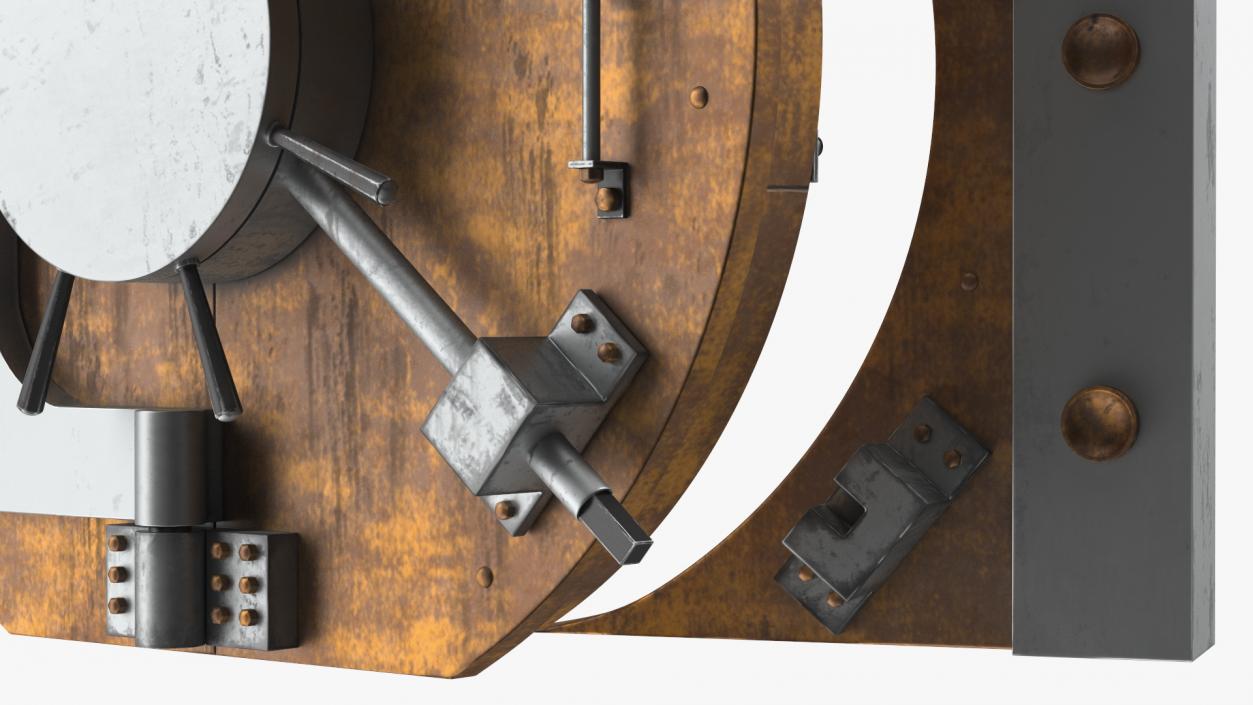 Antique Round Bank Vault Door 3D model