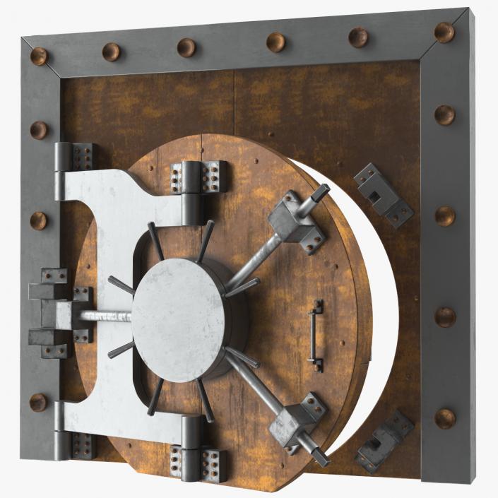 Antique Round Bank Vault Door 3D model