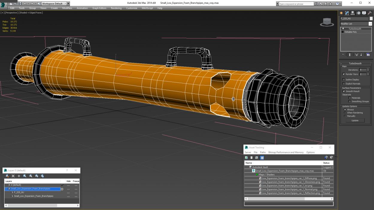 3D Small Low Expansion Foam Branchpipes