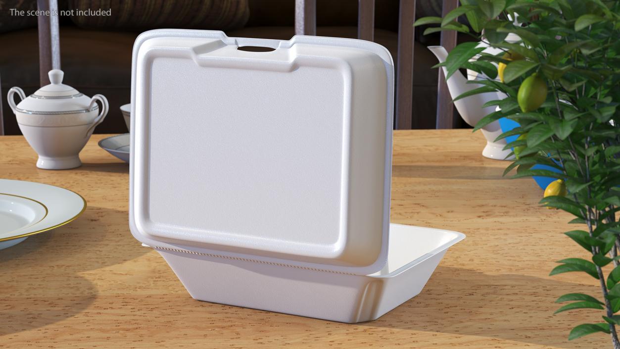 3D model Disposable Food Tray Open