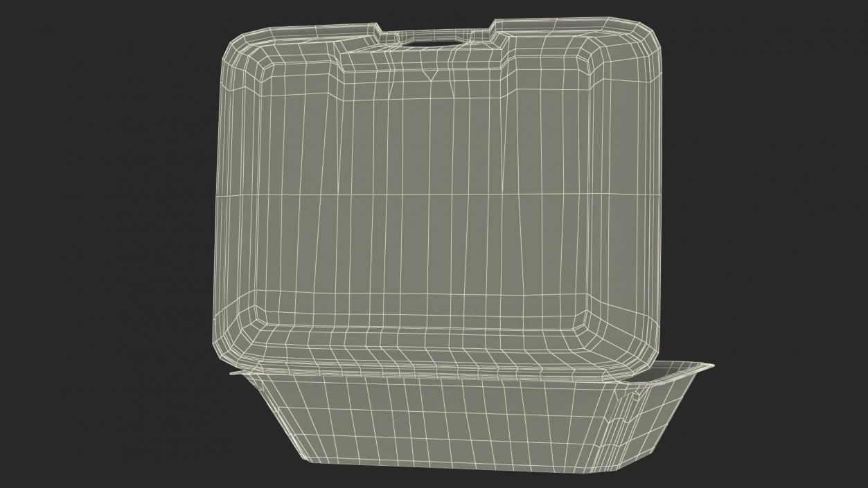 3D model Disposable Food Tray Open