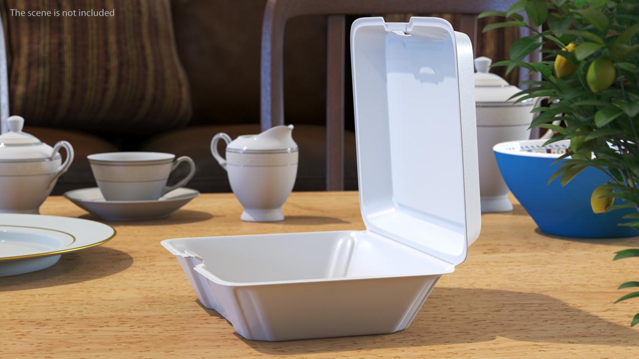 3D model Disposable Food Tray Open