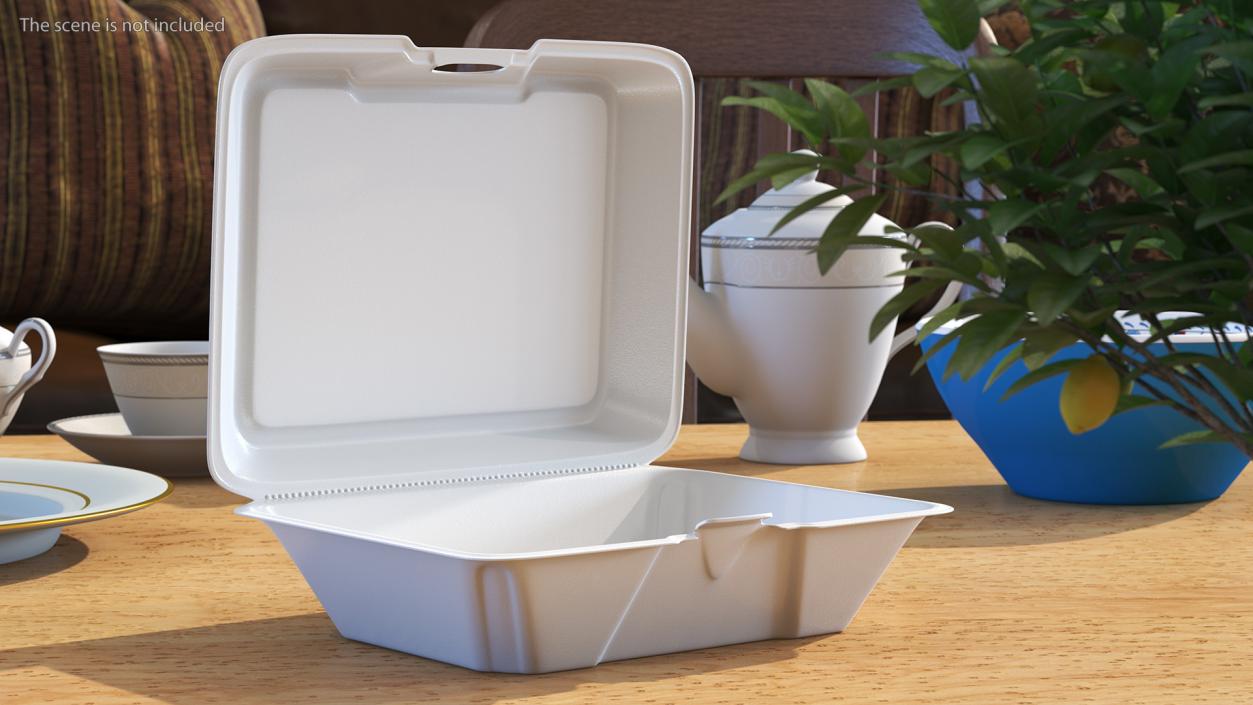 3D model Disposable Food Tray Open