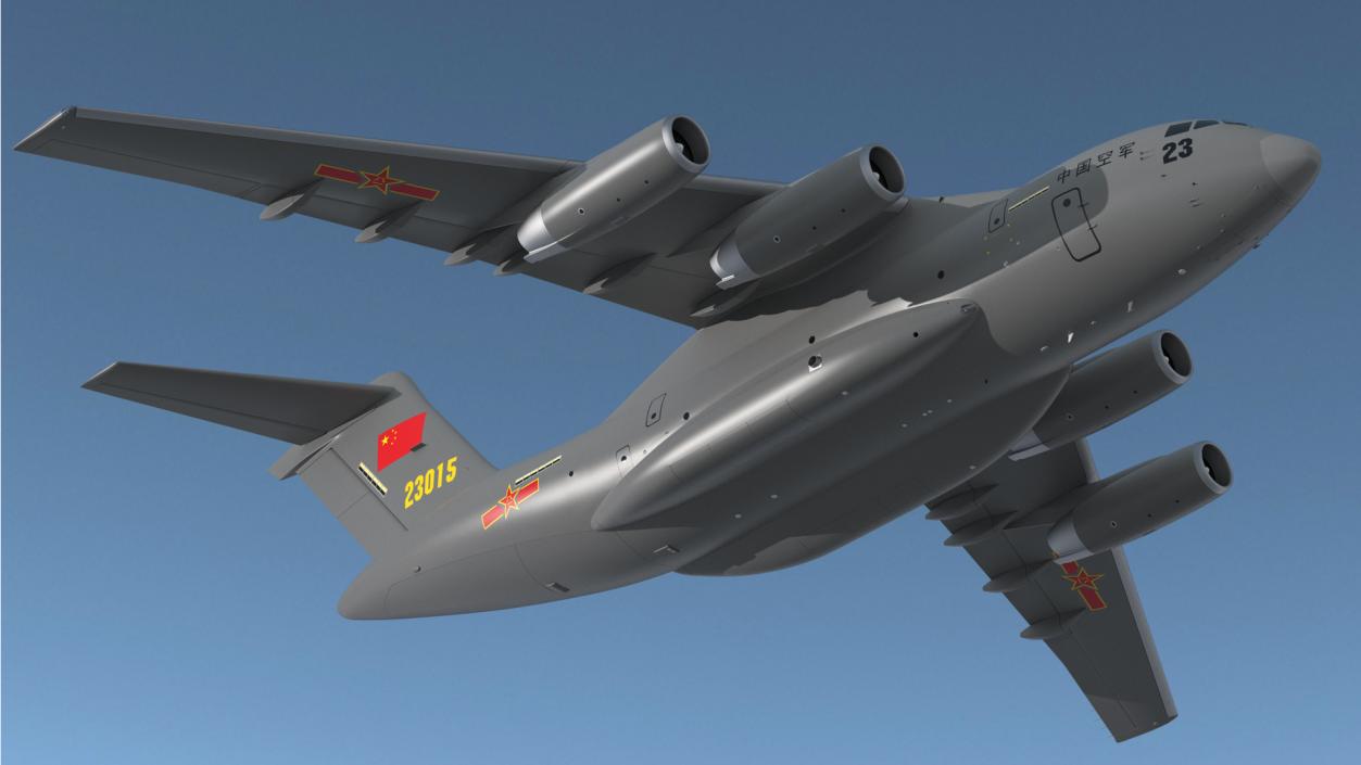 Xian Y20 Transport Aircraft Flight 3D model