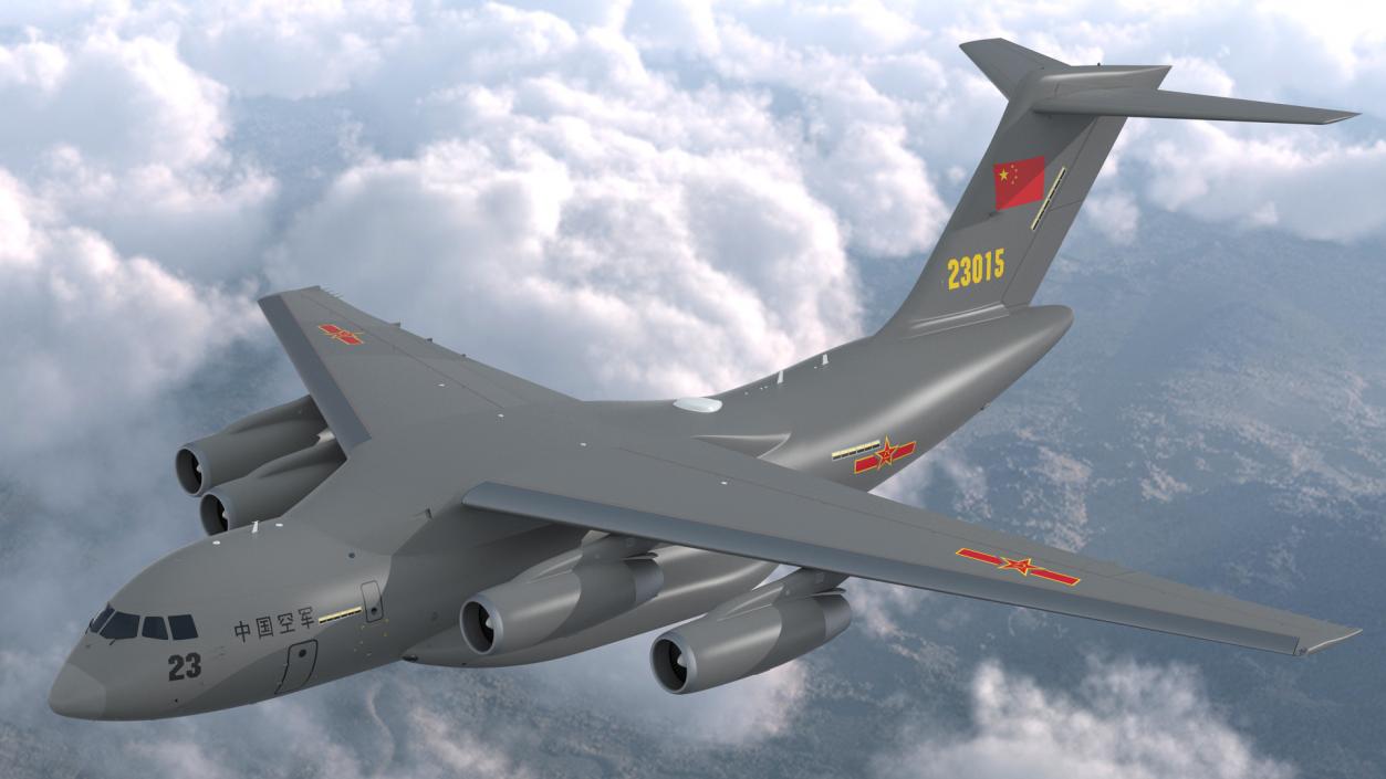 Xian Y20 Transport Aircraft Flight 3D model