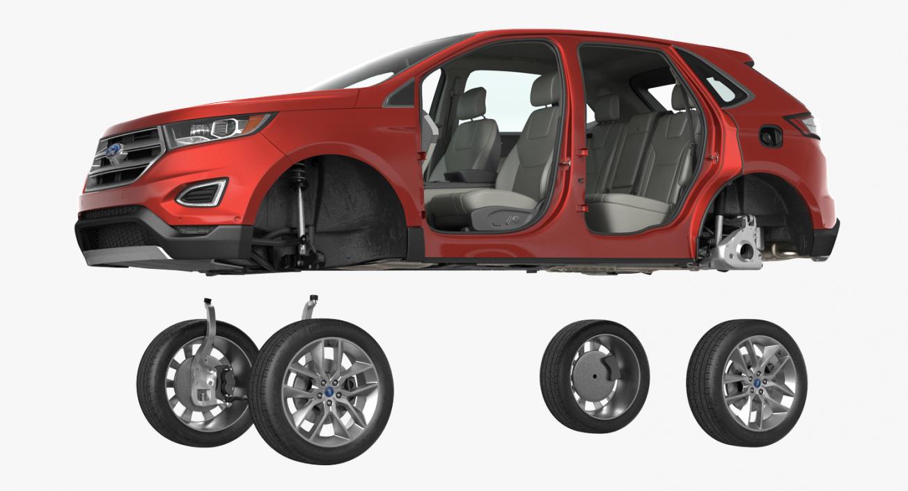 3D Ford Edge 2015 Rigged