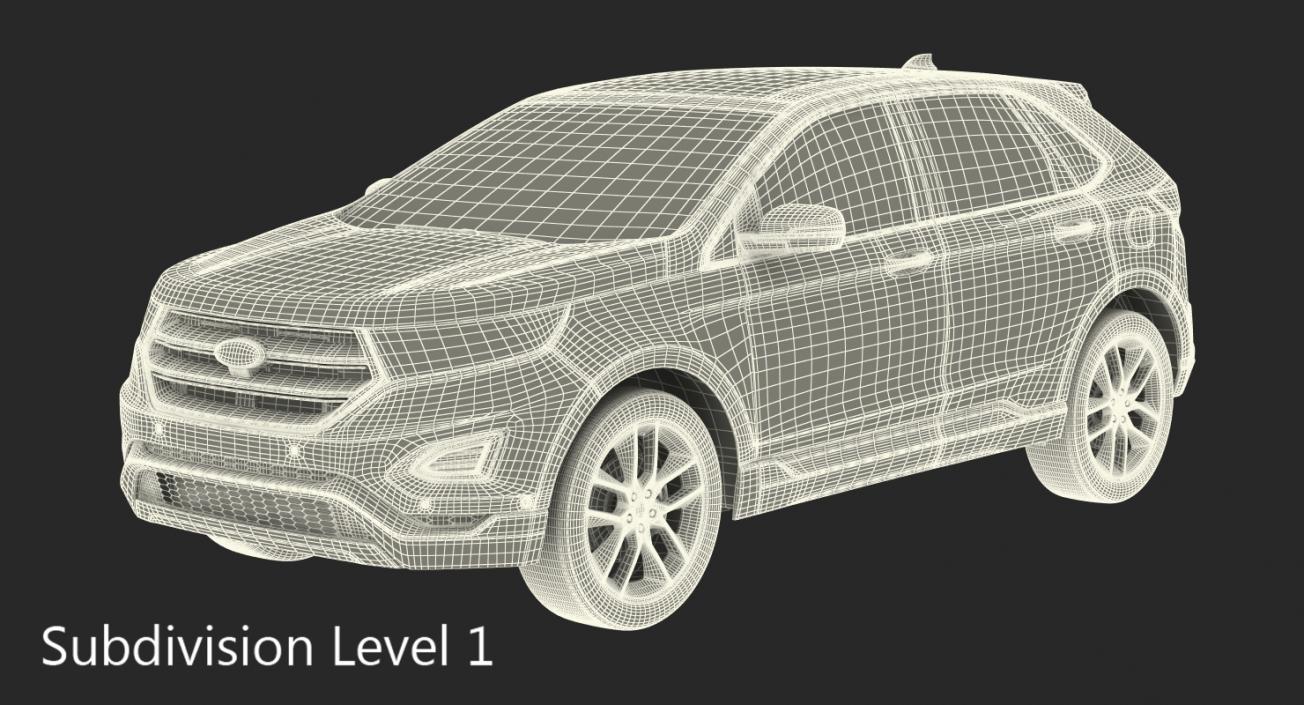 3D Ford Edge 2015 Rigged