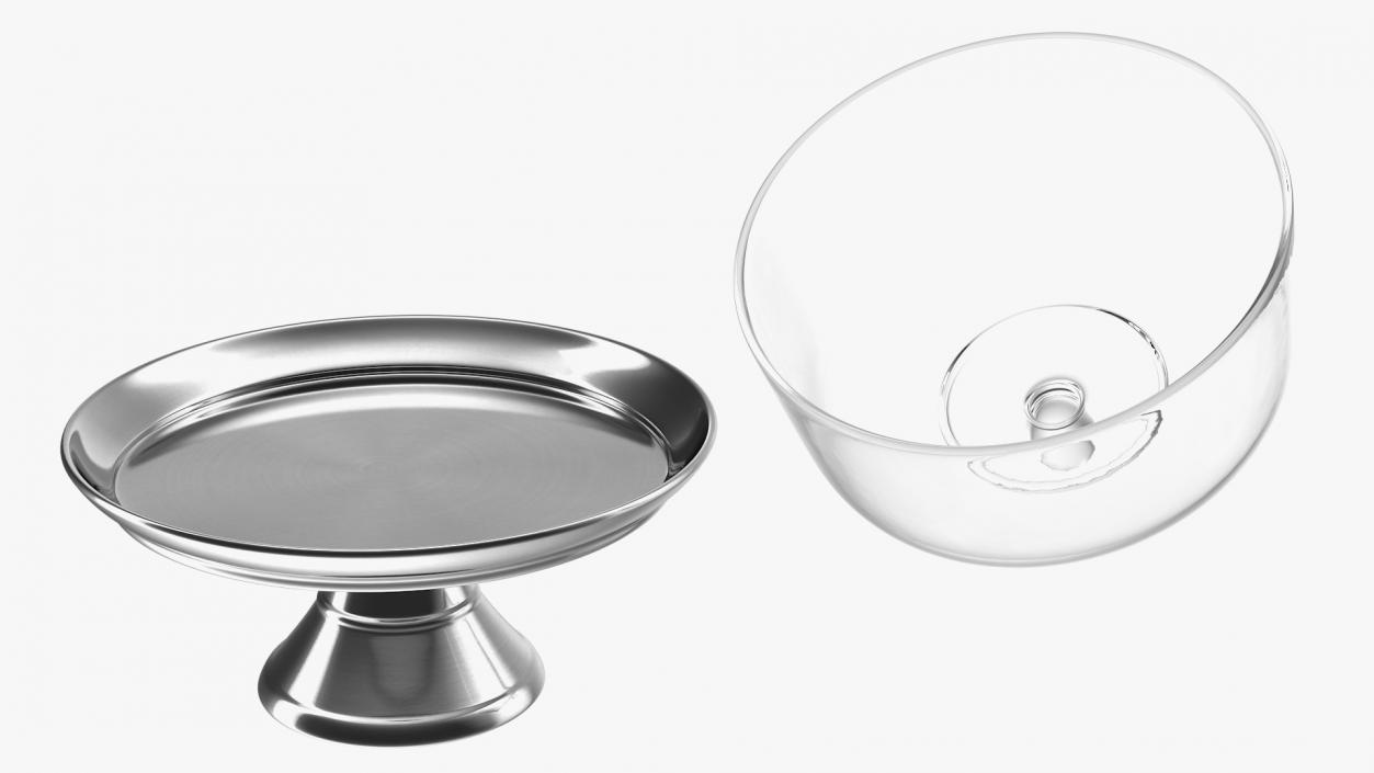 3D Cake Stand Metal with Dome