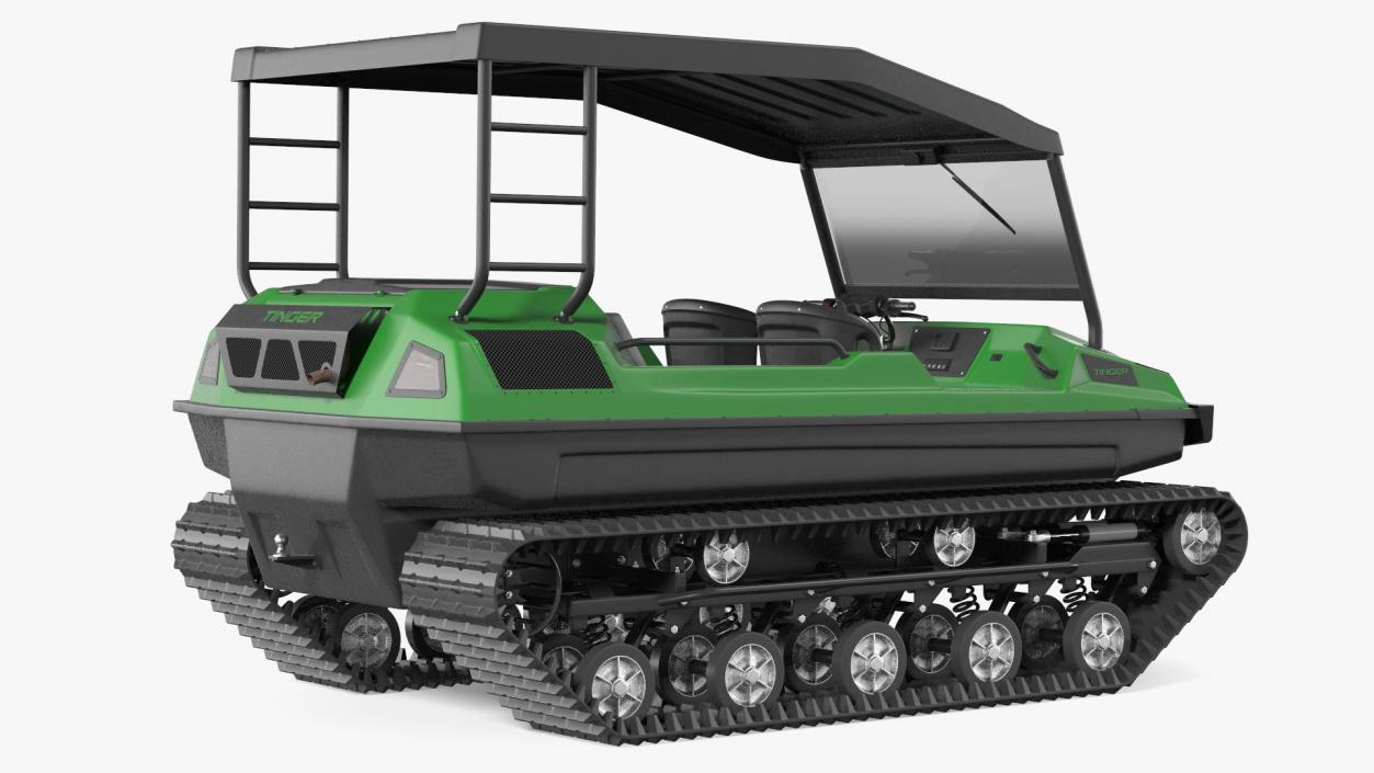 Tinger Track Vehicle Rigged 3D