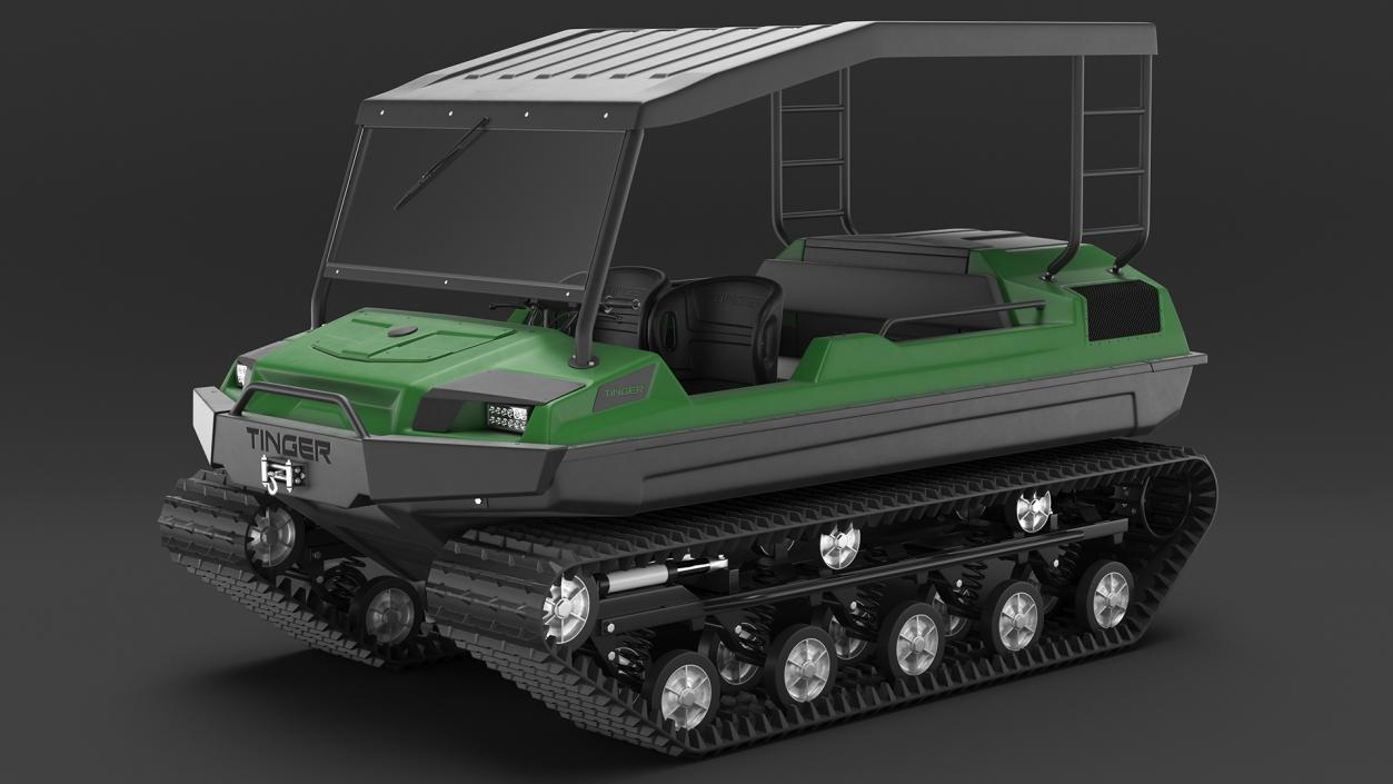 Tinger Track Vehicle Rigged 3D