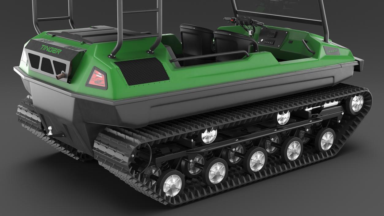 Tinger Track Vehicle Rigged 3D