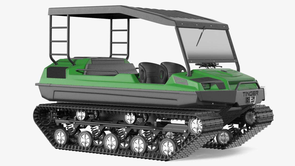 Tinger Track Vehicle Rigged 3D