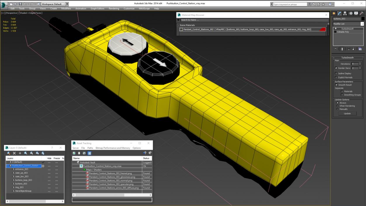 3D Pushbutton Control Station