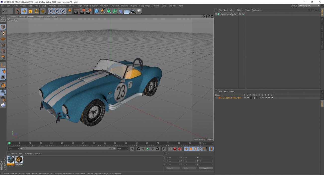 3D model AC Shelby Cobra 1965