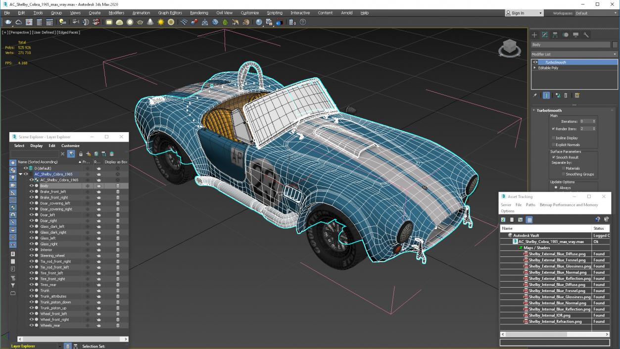 3D model AC Shelby Cobra 1965