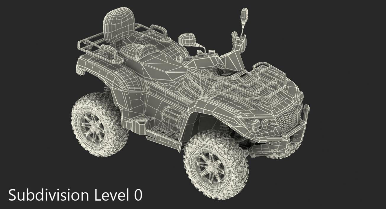 3D ATV Four Wheeler Bike Generic Rigged