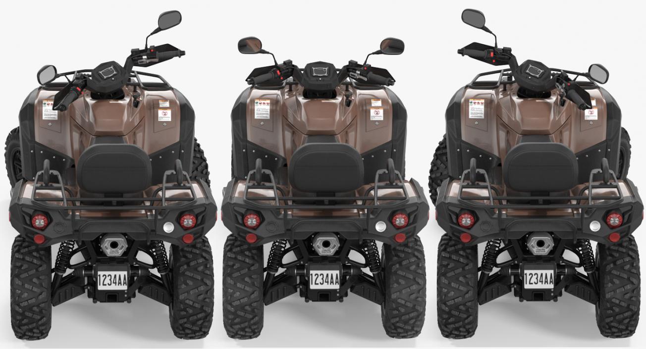 3D ATV Four Wheeler Bike Generic Rigged