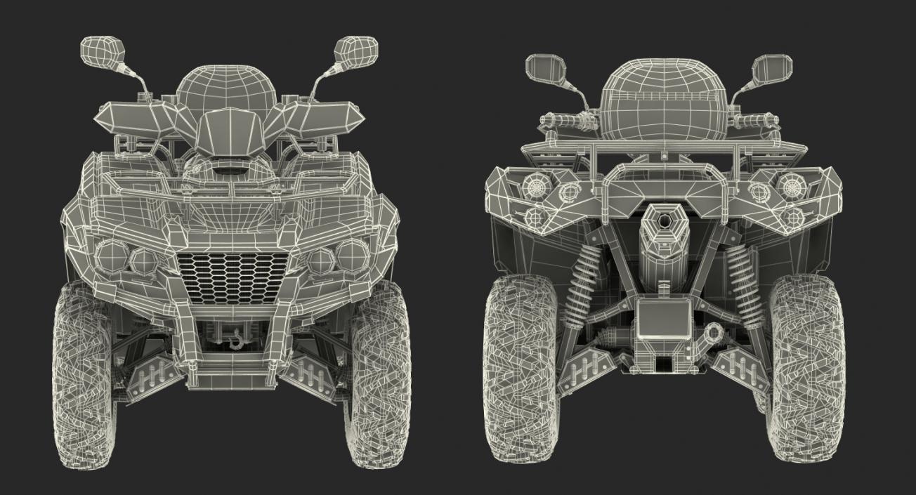 3D ATV Four Wheeler Bike Generic Rigged