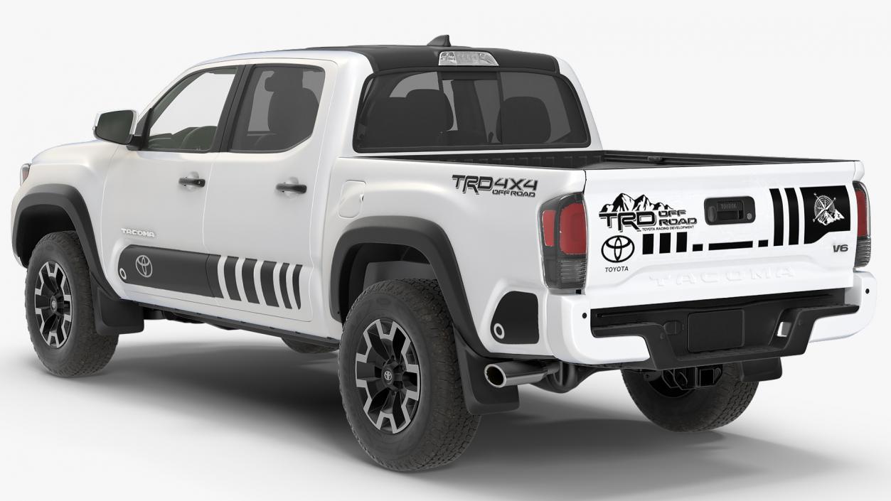 Toyota Tacoma TRD Off Road White Perl 2021 3D