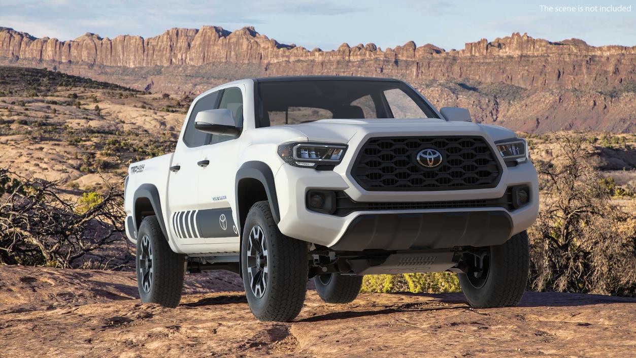 Toyota Tacoma TRD Off Road White Perl 2021 3D