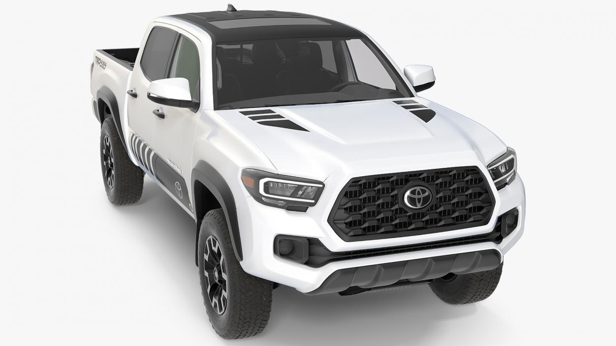 Toyota Tacoma TRD Off Road White Perl 2021 3D