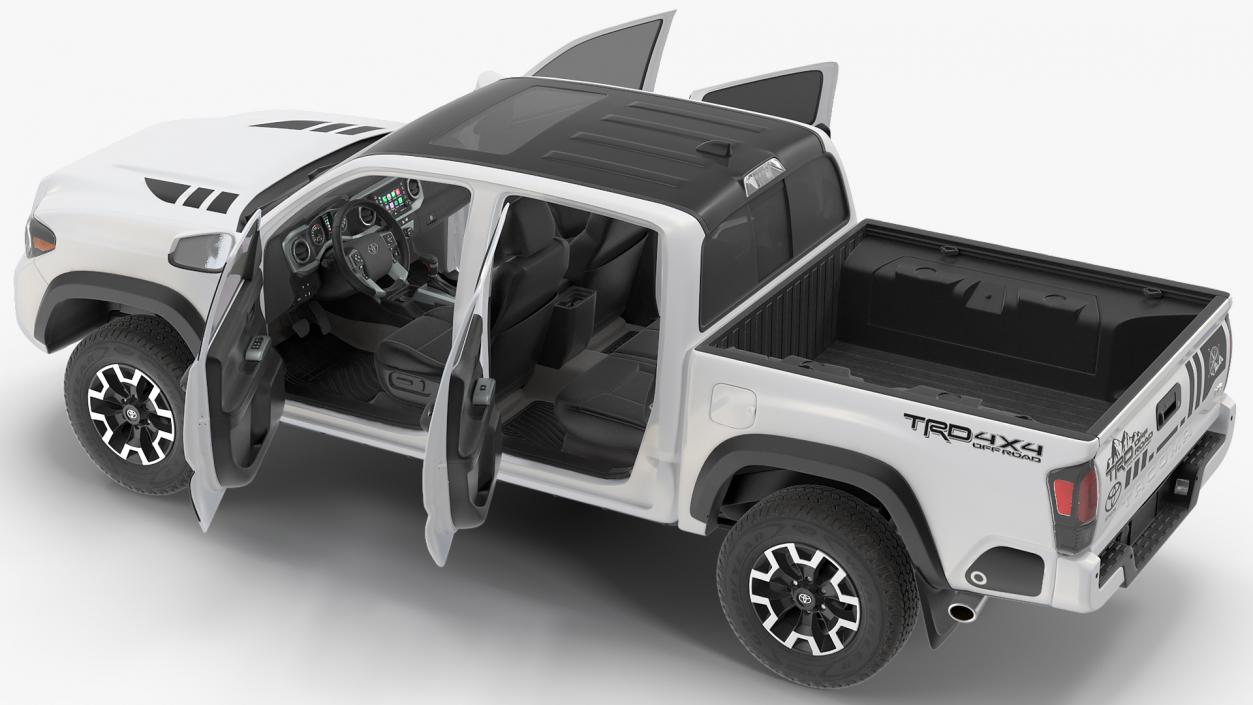 Toyota Tacoma TRD Off Road White Perl 2021 3D