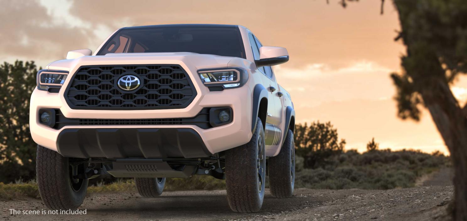 Toyota Tacoma TRD Off Road White Perl 2021 3D