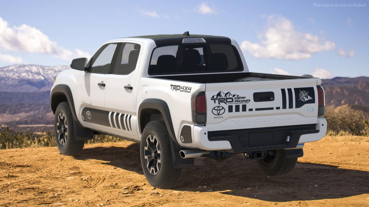 Toyota Tacoma TRD Off Road White Perl 2021 3D