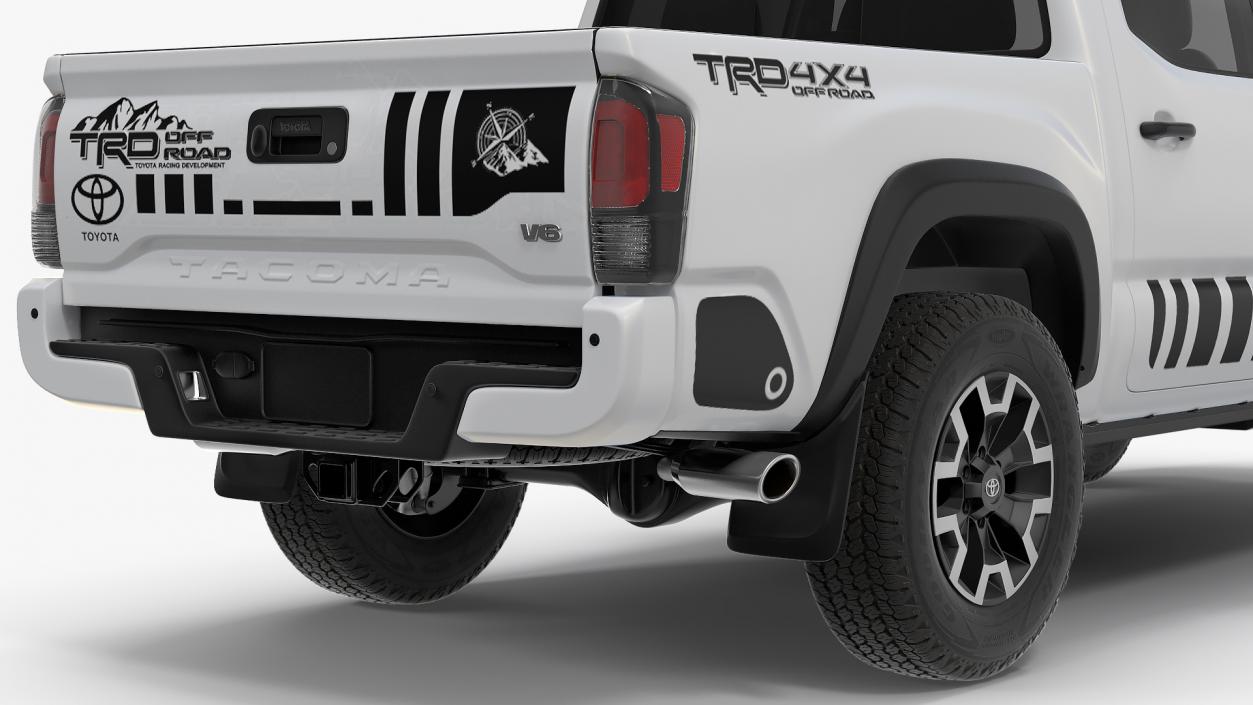 Toyota Tacoma TRD Off Road White Perl 2021 3D