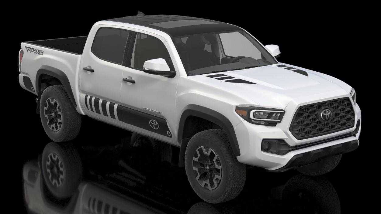 Toyota Tacoma TRD Off Road White Perl 2021 3D