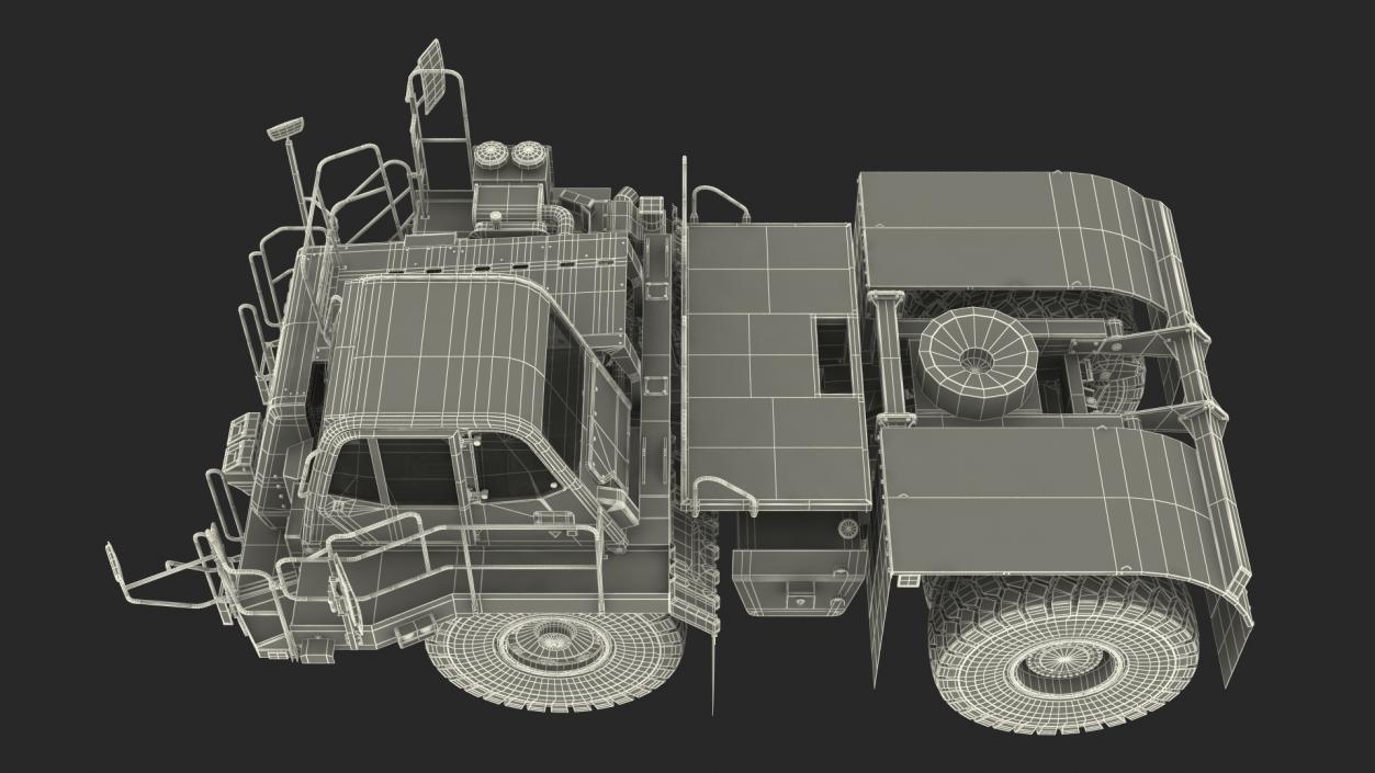 Heavy Duty Bare Chassis Dirty 3D model