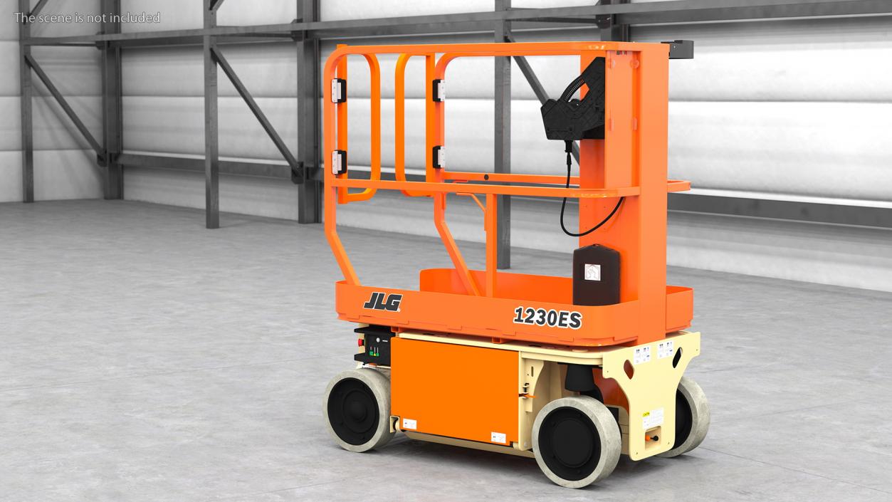 3D model JLG 1230ES Vertical Mast Lift New Rigged