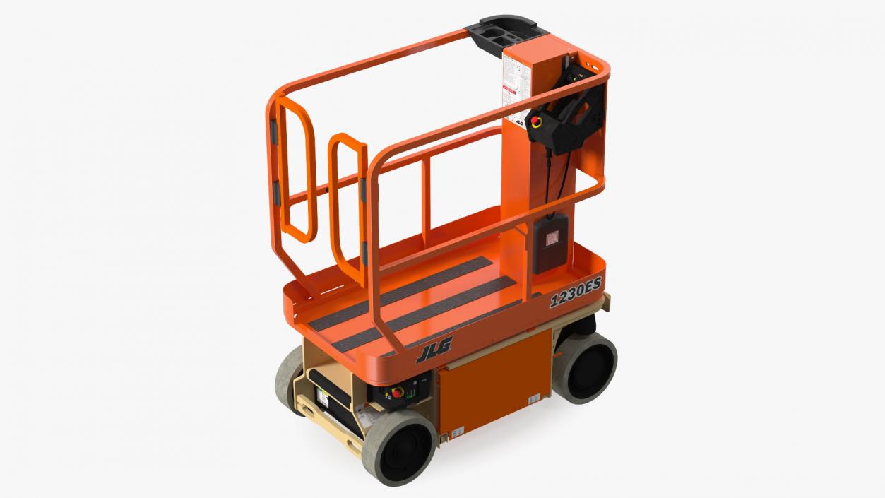 3D model JLG 1230ES Vertical Mast Lift New Rigged