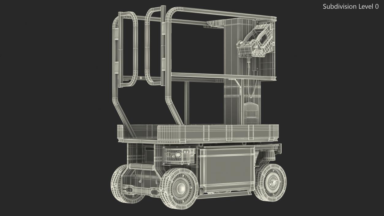 3D model JLG 1230ES Vertical Mast Lift New Rigged