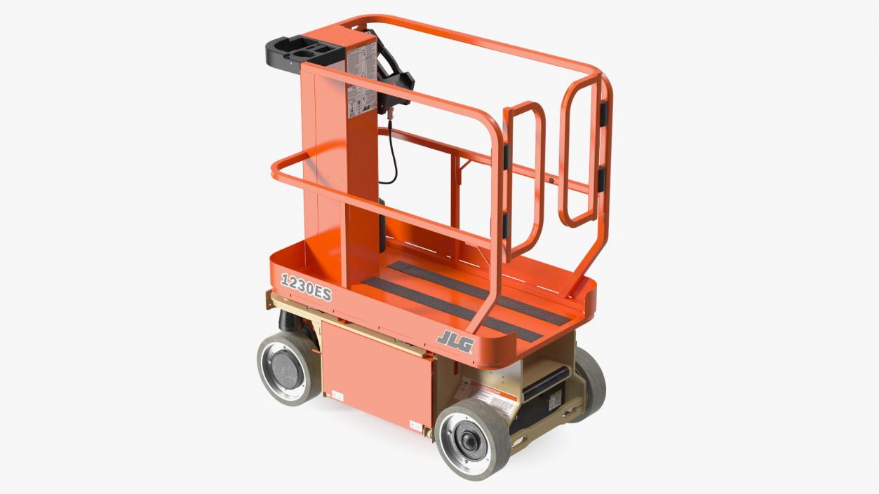 3D model JLG 1230ES Vertical Mast Lift New Rigged