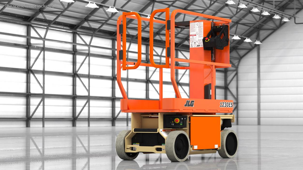 3D model JLG 1230ES Vertical Mast Lift New Rigged