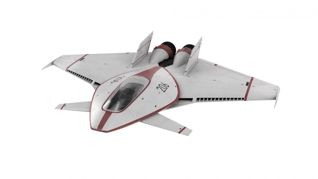 Futuristic Racer Spacecraft 3D