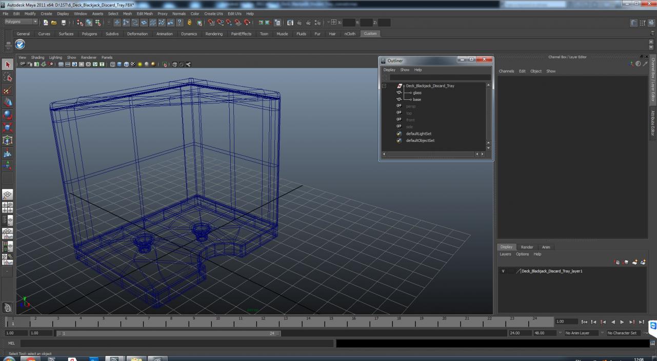 6 Deck Blackjack Discard Tray 3D model