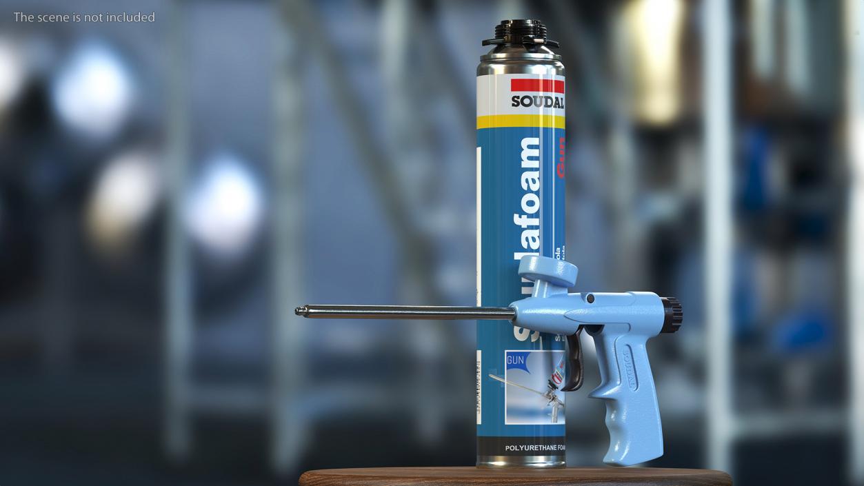 3D model Spray Gun with Foam Can Soudal