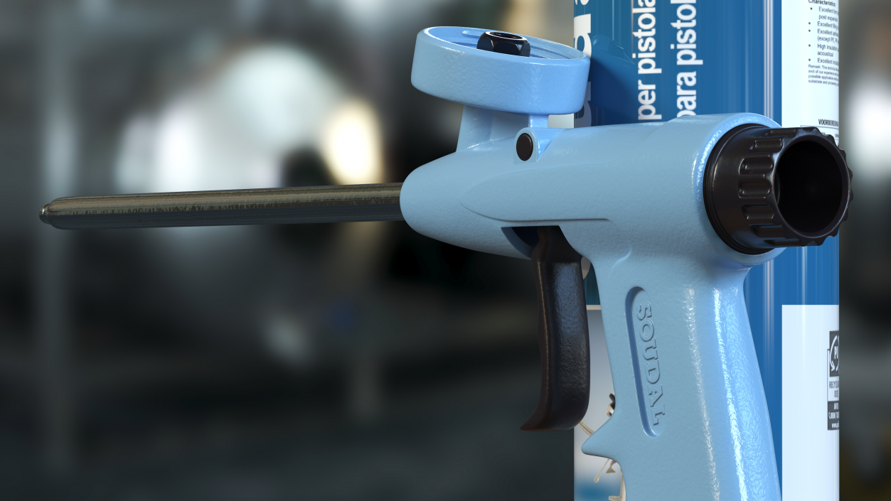 3D model Spray Gun with Foam Can Soudal