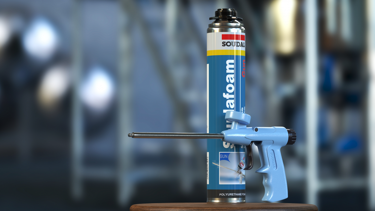 3D model Spray Gun with Foam Can Soudal