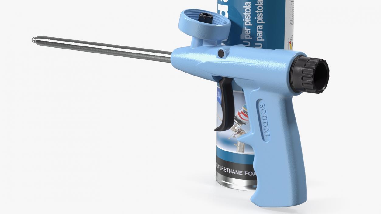 3D model Spray Gun with Foam Can Soudal