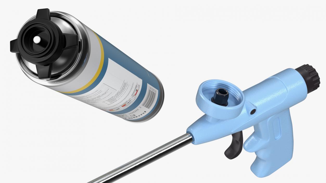 3D model Spray Gun with Foam Can Soudal